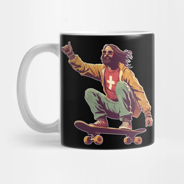 Cool Trendy Jesus Christ skater by TomFrontierArt